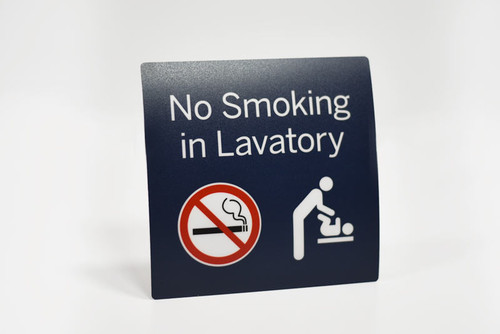 No Smoking Airplane Decals and baby changing signs