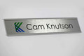 Brushed Metal Office Signs with Satin Silver Frame