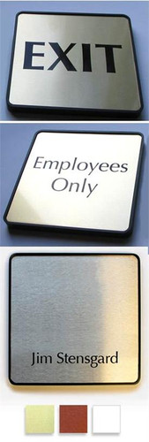 9"W x 9"H Office Nameplate with Frame