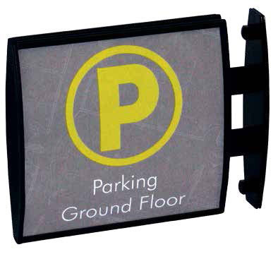 Double-Sided Projecting Sign - Top to Bottom Curve