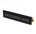 Incoming & Outgoing Mail Counter Tent Signs 2" X 9"