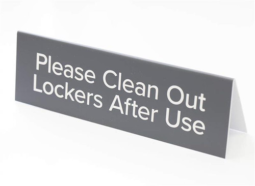 Please Clean Out Lockers After Use Signs