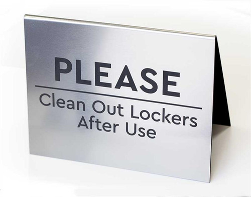 Please Clean Out Lockers After Use Signs