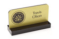 Printed placard nameplate with stand