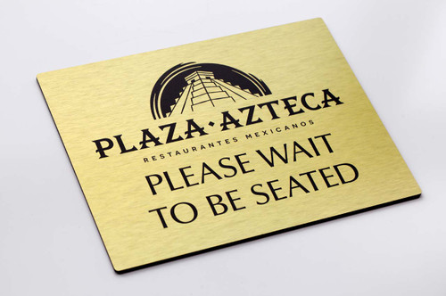 Printed Brushed Metal Office and Hotel Signs