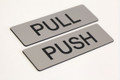 Push and Pull Signs for Doors in Horizontal Layout
