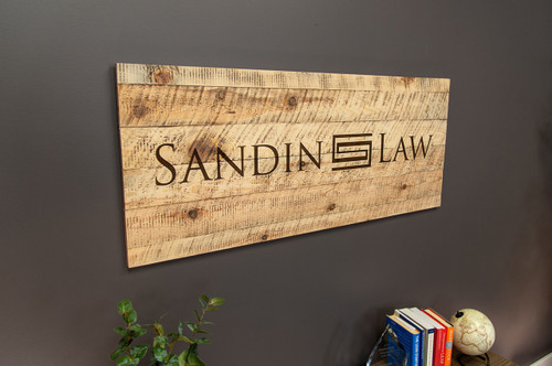 Wood Office Signs Laser Etched