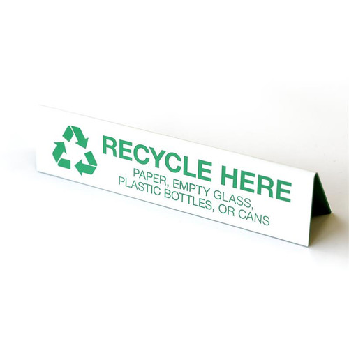 Recycle Here Desk, Kitchen and Counter Signs