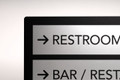 Restroom Directional Signs with Arrows