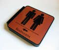 Bathroom Corridor Sign - 2 sided Hallway Signs for Restrooms