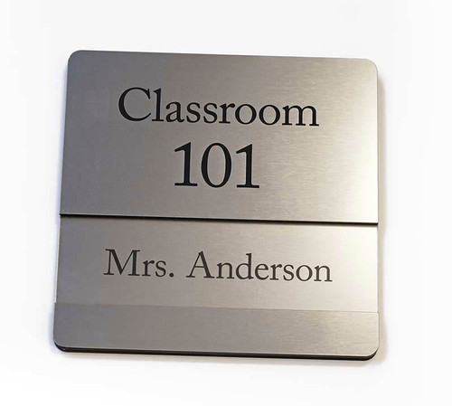 Engraved Name Plate with Insert Channel Sign