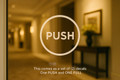 Push and Pull Door Sign Set in ROUND