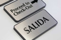 Salida and Exit Signs - Custom Message Office Signs