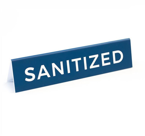 Sanitized Counter Tent Sign