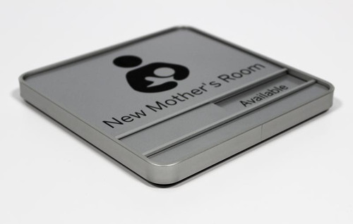 Satin Silver New Mother's Room Availability Slider Sign