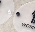 Round Restroom Signs for Office and Professionals Alike
