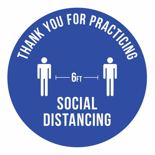 6 Feet Social Distancing Decal