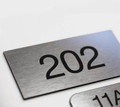 Engraved Metal Room Number Sign