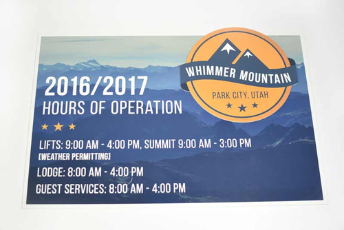 Colorful Store Hours Signs, Retail Hours Signage