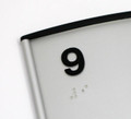 curved office signs with tactile braille