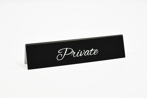 Private Tent and Tabletop Counter Signs Laser Engraved