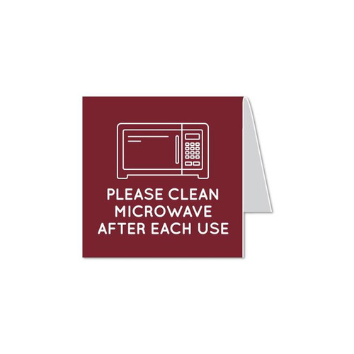 Clean Microwave Counter Sign