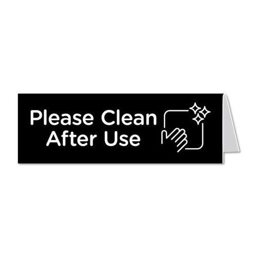 Please Clean After Use Counter Sign