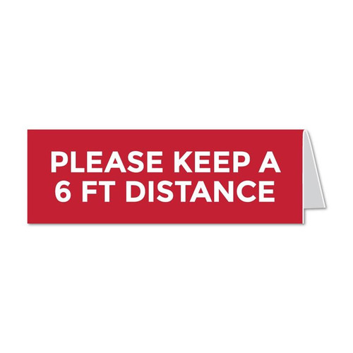 Social Distancing Desk Sign