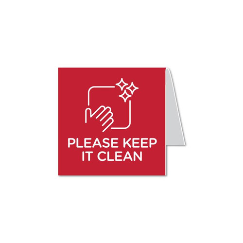 Please Clean Sign - Engraved  Tent Sign