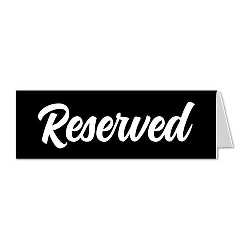 Reserved Signs - Laser crisp text on sign base colors of your choosing. Reserved signs for your wedding or restaurant.