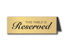 This Table Is Reserved Tent Sign