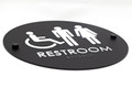 The Vader - 9.5" Round Restroom Signage - All Black Signs