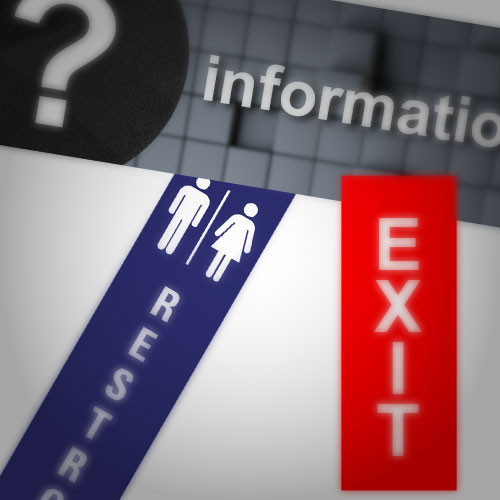 Full Color Insert for Two Directional Triangular Interchangeable Projecting Signs