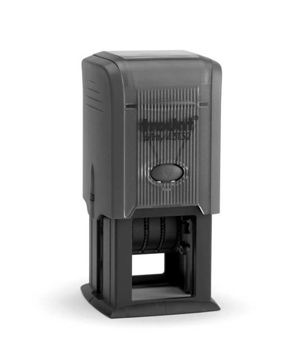 Trodat Printy 43132 Self Inking Dater Stamp with Custom Text Area - Max Plate Size 1-1/4" x 1-1/4"