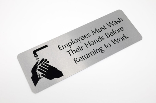 Employees Must Wash Hands Office Signs and Door Signs, Restroom Signs
