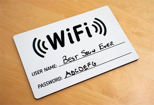 Wifi Dry Erase Sign