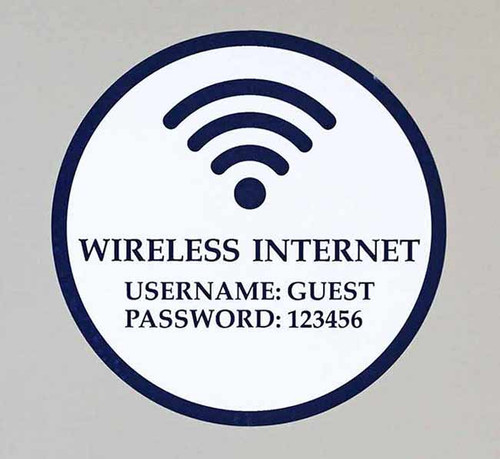 Wifi Decals for coffee shops and restaurants