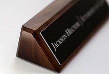 Walnut Desk Sign - The Governor