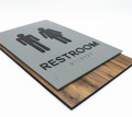 ADA Braille Restroom Signage - Wood and Acrylic